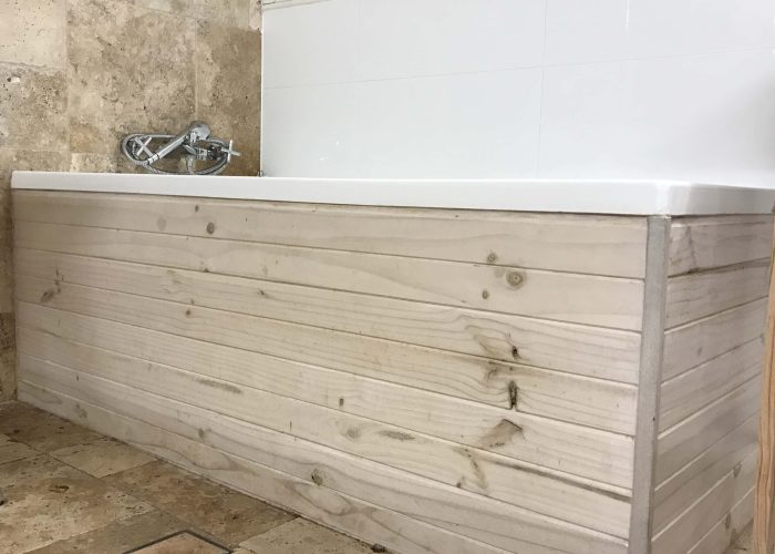 White Washed Wooden Bath